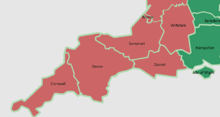 South-West Map